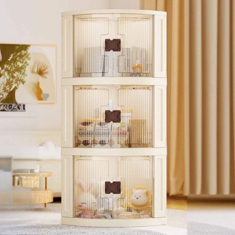 Modern Simple Style Nook Accent Cabinet with Damp-proof Closet, Synthetic Countertop in Chalk
