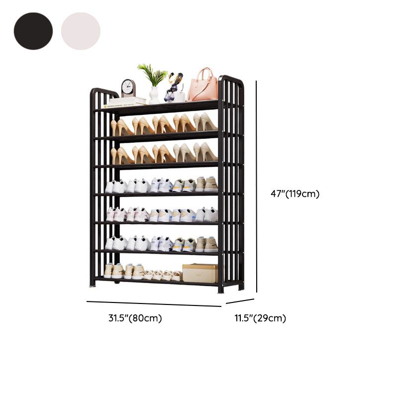 Art Deco/Glam Alloy Rectangle Shoe Rack with 6/5/4 Shelves for 1-30 Pairs in Drawing Room