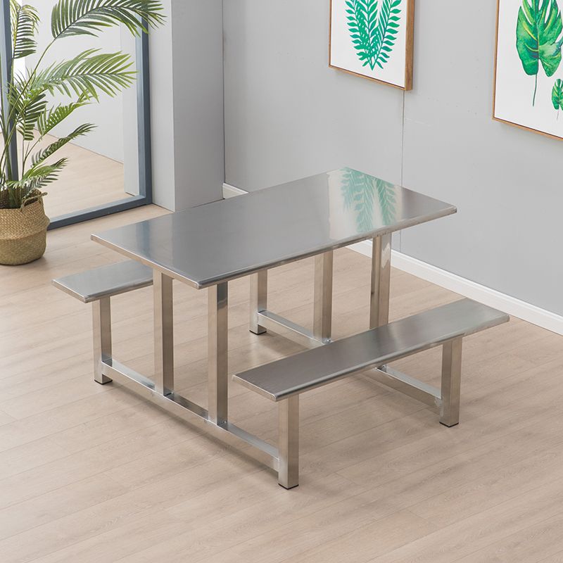 Simplistic Bench with Eased Edge, Assembly Required, Alloy/Composite Wood Cover, Rectangle Shape