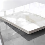 Up to 19 in L x 30 to 39 in/20 to 29 in H Square Marble Stone Unfinished Display Table