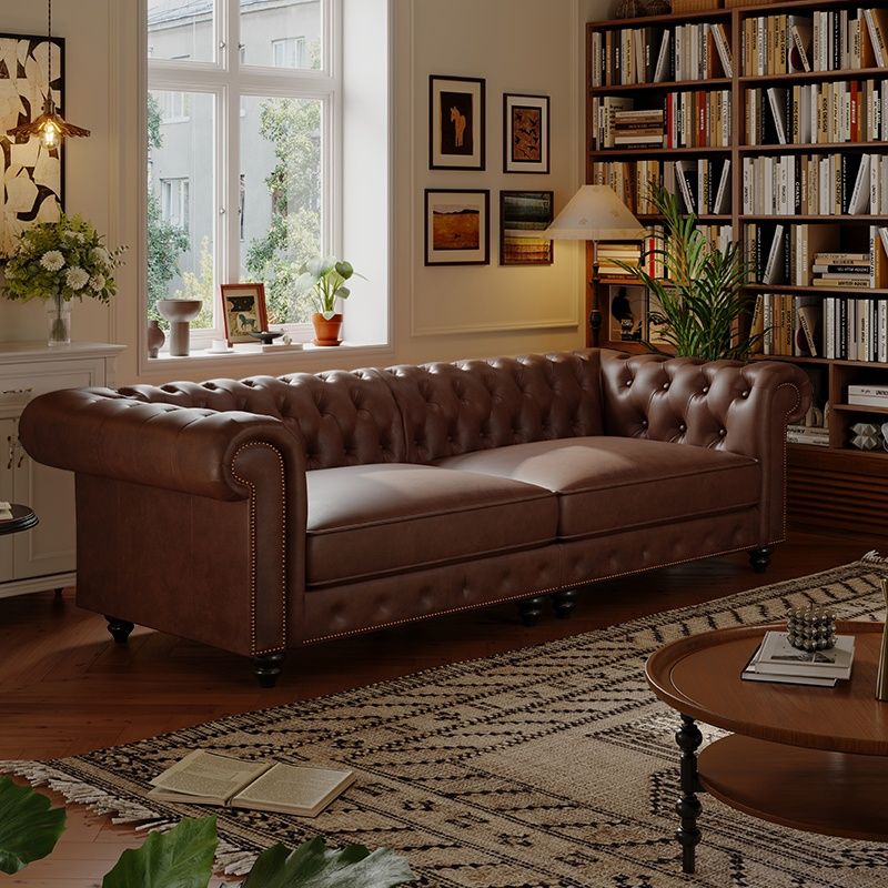 Drawing Room Standard Sofa/Loveseat in Midnight Black/Sage/Espresso with Armrest