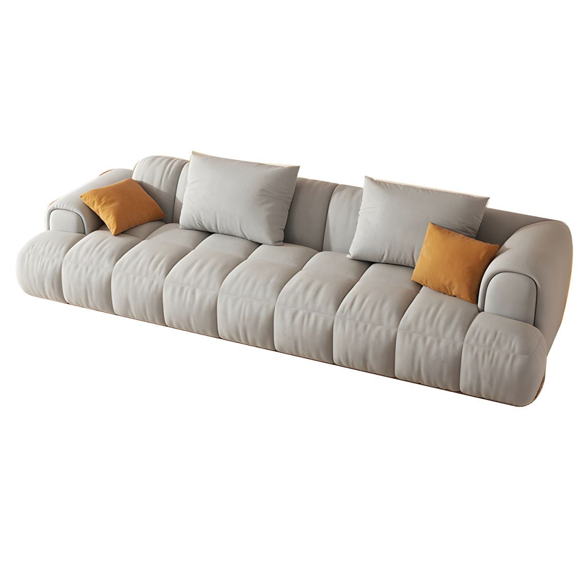 Scandinavian Recessed Arm Sofa 28.7" H Blocks Sofa with Pillows