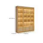 Multi-shelf Modern & Contemporary Style Wood Hutch Cabinet for Living Room