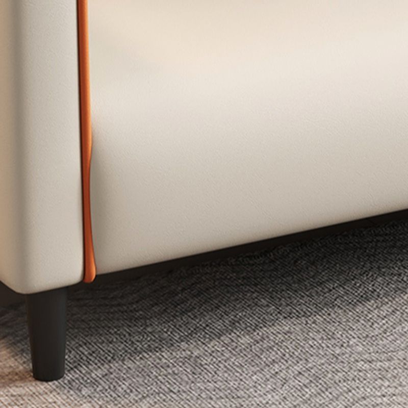 Trendy Solid Color Water Resistant Standard Sofa/Loveseat in Grey/Beige/Amber with Arm, Seats 3/2 People, and 2 Pillows