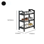 Art Deco Polymerized Material Rectangle Shoe Rack with 5/4/3 Shelves, Floor Mounted for 1-20 Pairs in Bedroom
