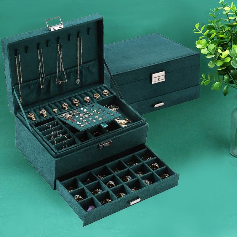 Modern & Contemporary Solid Color Jewelry Armoire with Drawers