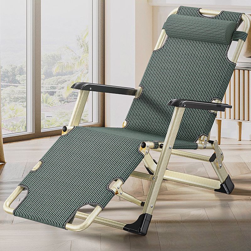 Contemporary Solid Color Arm Recliner in Black/Dove Grey/Blue with Alloy Frame, Non Rocking Base, Locking Back Angle, and Independent Back Movement