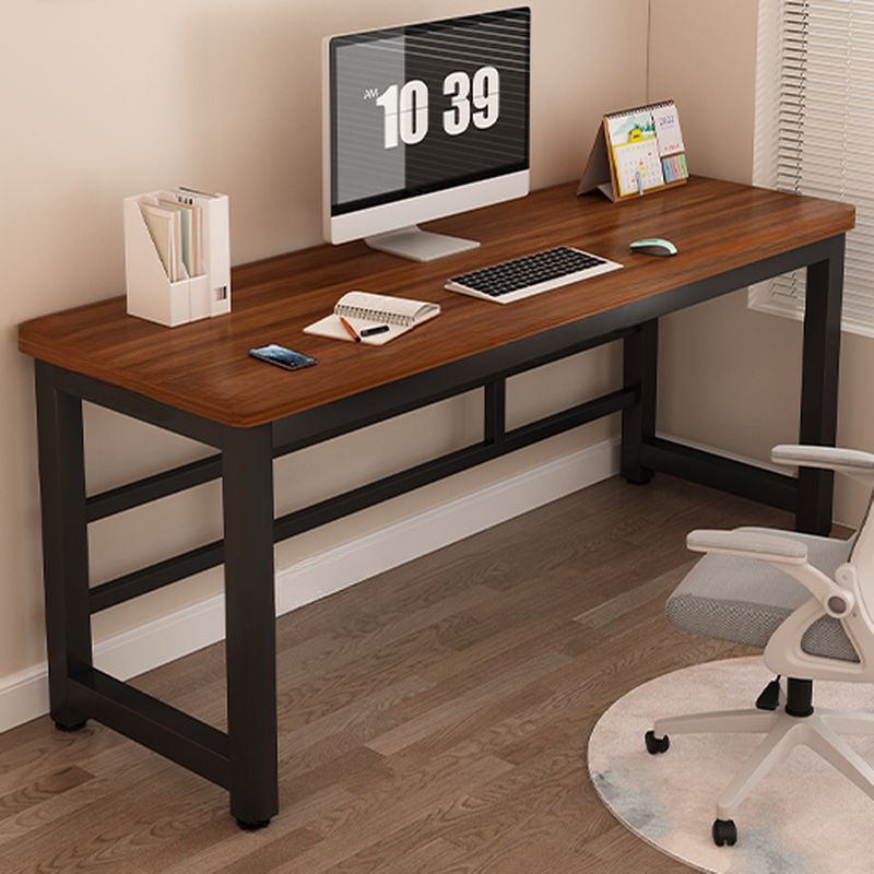 Simplistic Odor Resistant Lumber Auburn Office Desk with H-Shape Base and Foot Pad, Easy Assembly