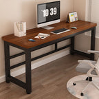 Simplistic Odor Resistant Lumber Auburn Office Desk with H-Shape Base and Foot Pad, Easy Assembly