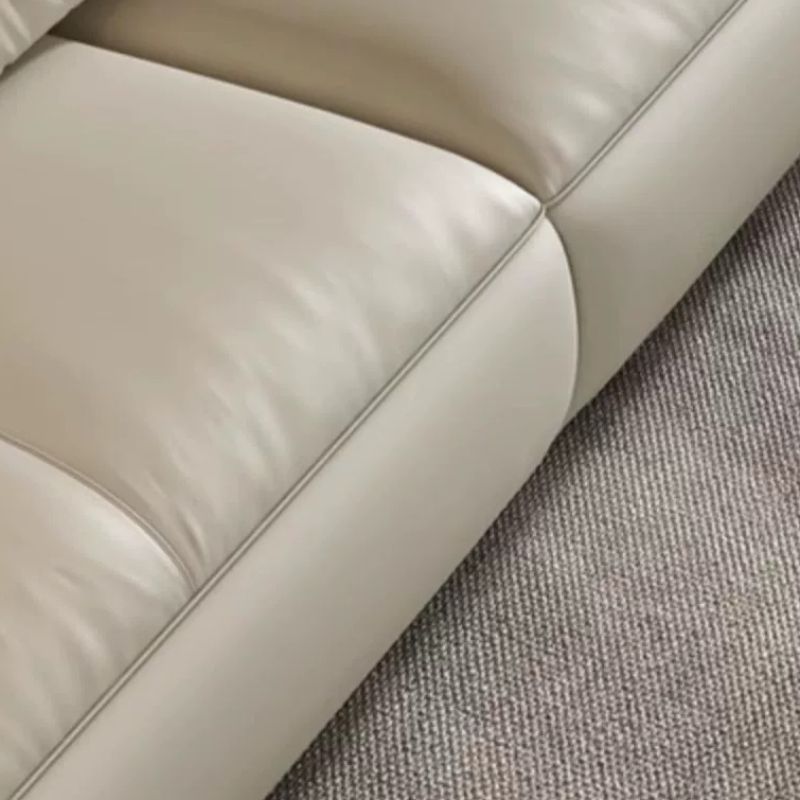 Contemporary Modern Solid Color Stain Resistant Standard/Single Sofa in Off-White, Seats 3/6/5 with 3/1 Pillows