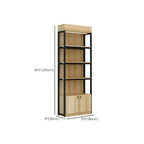 Modern Living Room Display Stand Wooden Multi-shelf in Natural