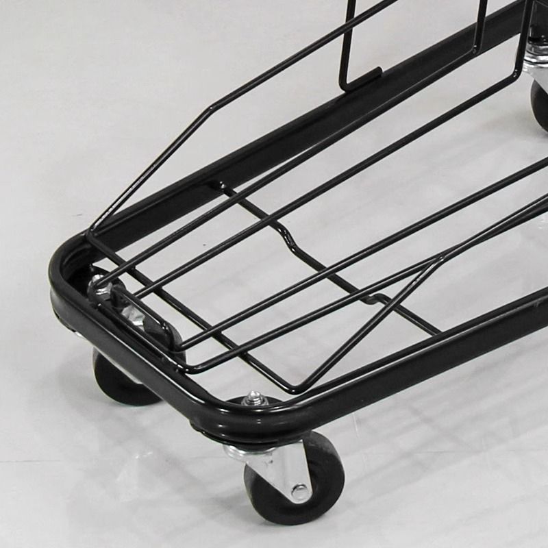 Steel All Ages Office Rolling Cart with 2 Tiers, Handle & Casters, Multi Color