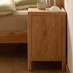 Victorian Nightstand With Drawer Organization Featuring Natural Wood Countertop