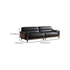 Contemporary Modern Solid Color Water Resistant Standard Sofa in Ink, 2-Seater