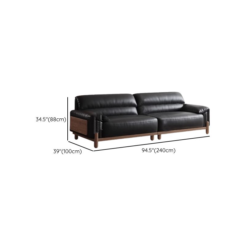Contemporary Modern Solid Color Water Resistant Standard Sofa in Ink, 2-Seater
