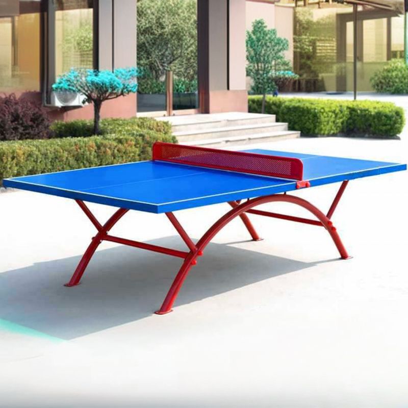 Versatile Indoor and Outdoor Ping Pong Table with Synthetic Laminate Top in Ink/Cerulean