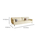 White Standard Sofa/Single Sofa with Armrest and 3 Pillows/1 Pillow