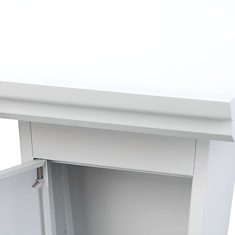 Metal Mobile Full Podium with Storage and Rollers