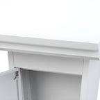 Metal Mobile Full Podium with Storage and Rollers
