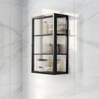 Contemporary Curio Cabinet Wall Mounted Metal Buffet Cabinet for Dining Room