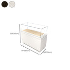 Contemporary Style Wooden Standard Display Stand with Container Storage for Home