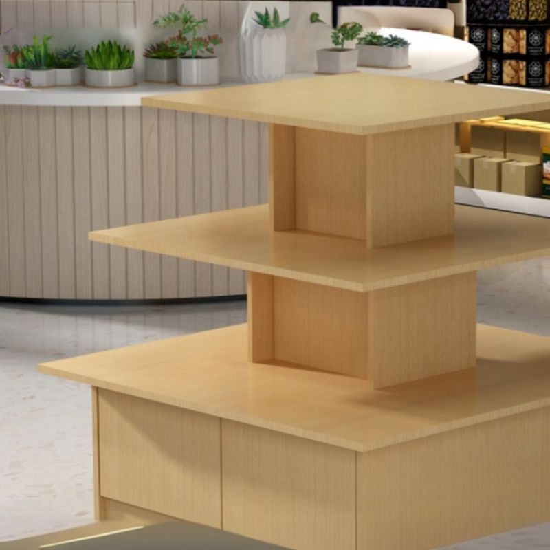 Display Table with Locker Feature in Rectangle/Orbicular/Square Shape, 40 in & Above Height, Reclaimed Wood Frame, Unfinished Finish, 40 to 49 in/50 in & Above Size, 30 to 39 in/20 to 29 in Width