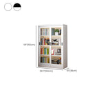 Steel Vertical Barrister Bookcase with Transparent Glass Doors and Closed Back, Featuring 6-Shelf/5-Shelf/4-Shelf