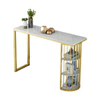 Glam 2-Person Bar Set with Upholstered Gold Chairs, Backrest, and Footrest
