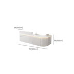 L-Shape Manufactured Wood Top Reception Desk with Hutch, Desk Return, Filing Cabinet & Keyboard Tray