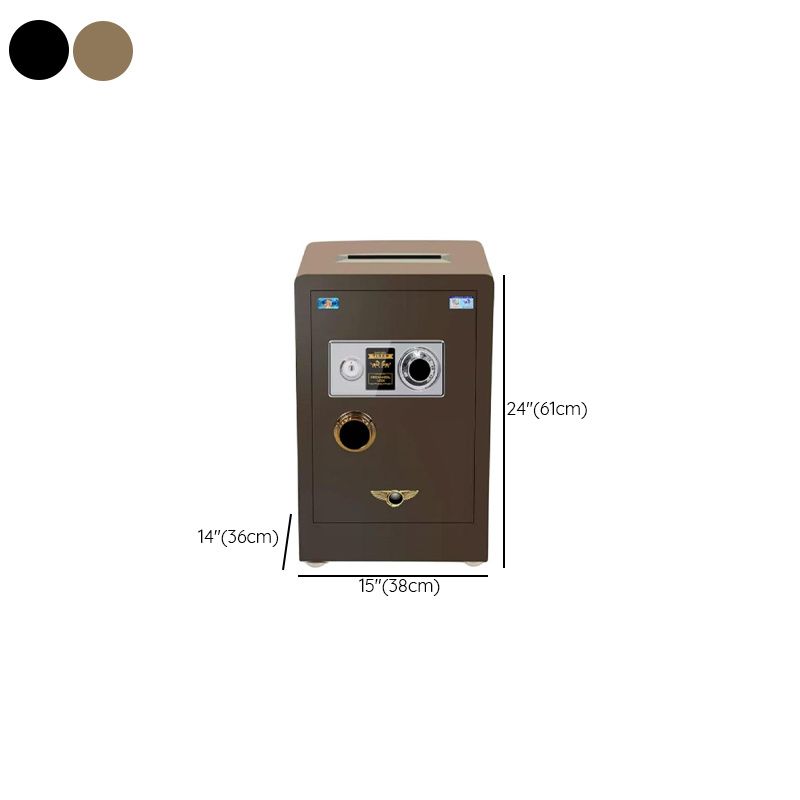 Steel Security Safe with Battery, Pry Resistant, Lockable with Keys and Interior