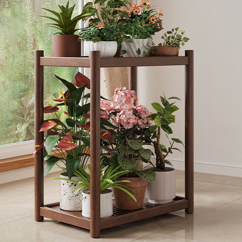 Rectangle Laminate Plant Side Table with Caster Wheels