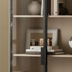 Detached Accent Cabinet with Damp-proof, Scratch-immune Glazed Door, Grip Bars in Chalk, and Soft Close Drawer