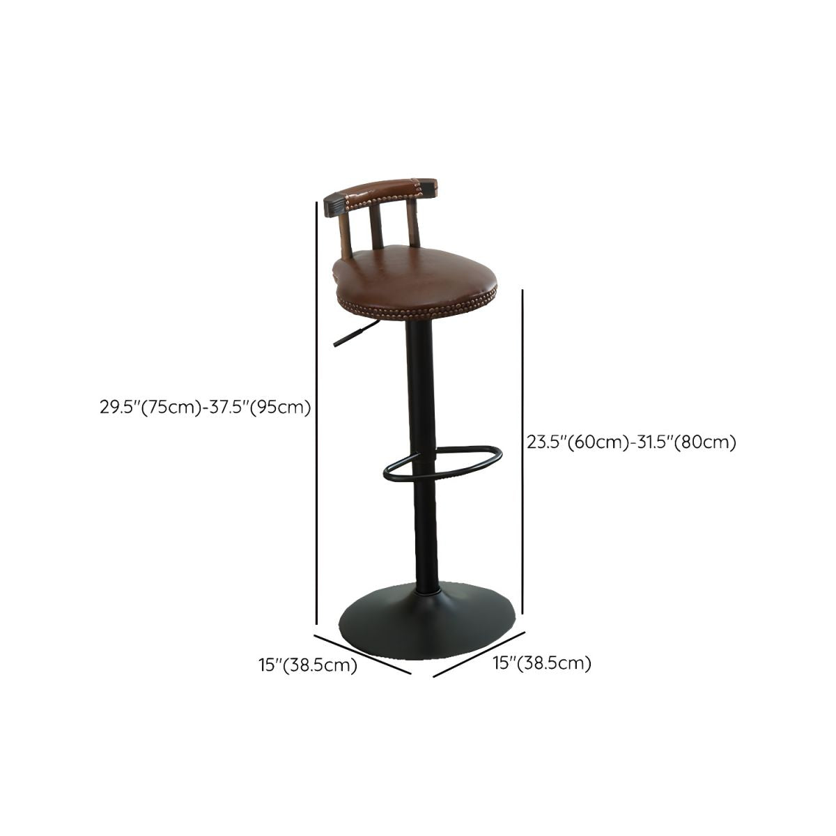 Round Counter Height Set Solid Wood 1/3 Pieces Pub Table Set