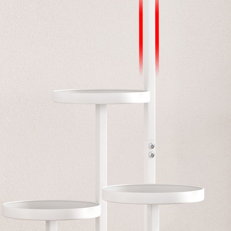 Circular-shaped Metal Flower Stand with 7 Shelves/6 Shelves and Caster Wheels