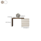 Modish Large Vanity Set with Lumber Table Top, White Chair, 3 Drawers, and Light Up Mirror