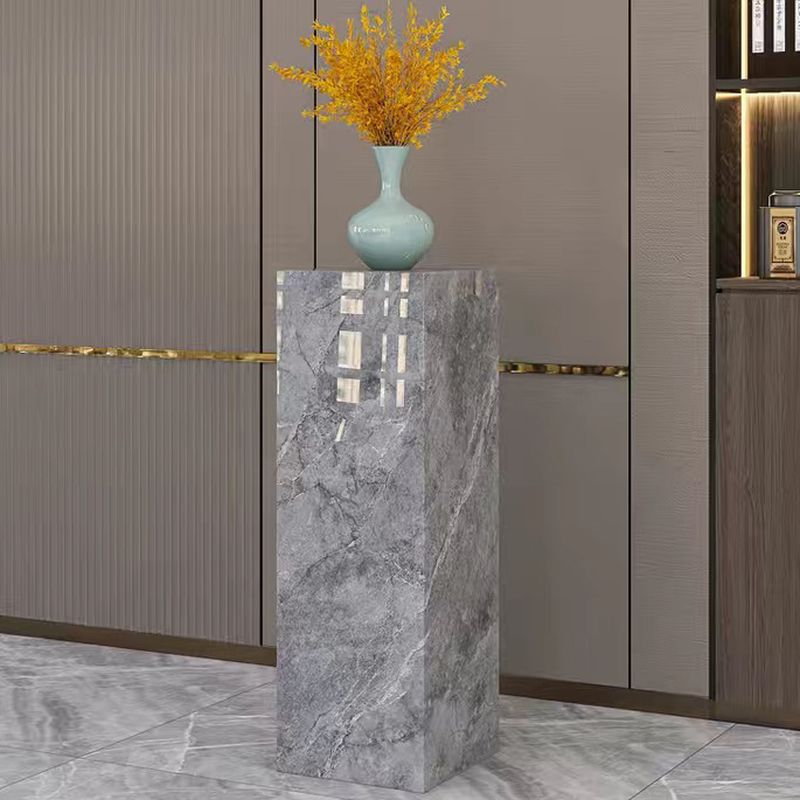 Square Marble Pattern Stone Display Table with Unfinished Finish, 30 to 39 in/20 to 29 in/40 in & above Height, Up to 19 in Size