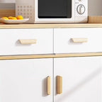 Simplistic Sideboard with 1 Drawer/3 Drawers/2 Drawers Hutch, 2 Shelves, Cabinets, Manufactured Wood Countertop, and 3 Doors/2 Doors