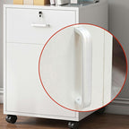Modern Lockable Wood Filing Cabinet with Key Lock & Drawer / Cabinet