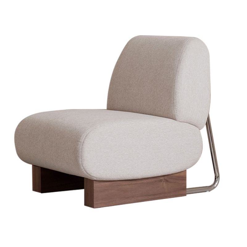 Simplistic Solid Color Side Chair with Sewn Pillow Back in White/Sage