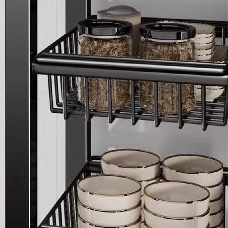 Minimalist Steel Warehouse Storage Rack with Caster Wheels and Shelves, Detached Installation