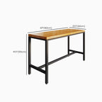 Trendy Rectangle/Square Pub Tables and Chairs for 8/Set for 6/Set for 4 with Footrest, Trestle Base, a Tabletop in Pine and Back for the Bar