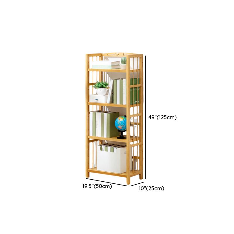 Natural Color Vertical Rack Storage with 5-Shelf/4 Shelves/6 Shelves and Open Back