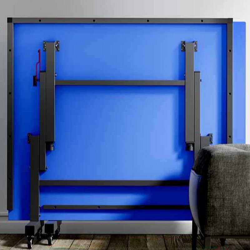 Indoor Ping Pong Table with Synthetic Laminate Top in Ink/Dark Blue and Included Table Tennis Paddle