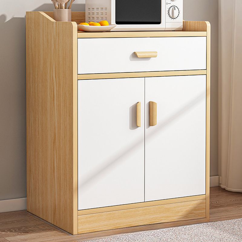 Simplistic Sideboard with 1 Drawer/3 Drawers/2 Drawers Hutch, 2 Shelves, Cabinets, Manufactured Wood Countertop, and 3 Doors/2 Doors