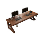 Gaming Computer Desk in Minimalist Style with Crack Resistant Sled Base and Independent Structure Featuring Wire Management in Solid Wood