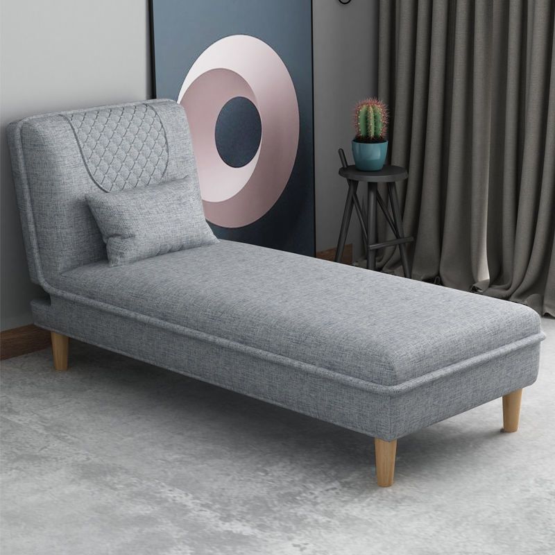 Contemporary Solid Color Chaise Lounge Indoor with Pillow, Reclining and Alterable Features