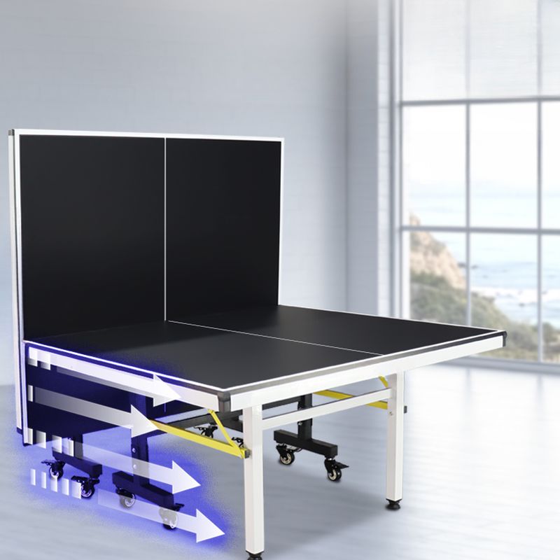 Indoor Synthetic Laminate Ping Pong Table with Ink/Cerulean Top and Included Paddle