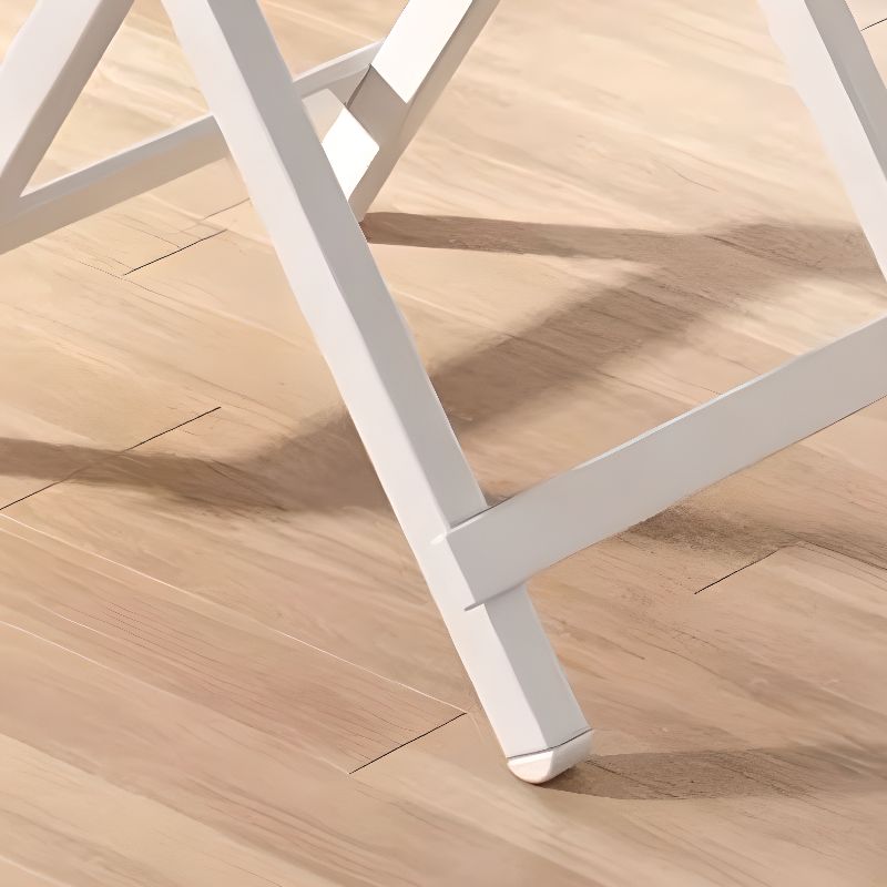 Composite Wood Dining Table with Crossed Legs, Scratch-proof, Foldable, Square Top for 2-seater
