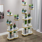 5 Tiers/4 Tiers Free Form/Square Laminate Plant Rack with 1 Piece Set and 5 Shelves/4 Shelves on Legs