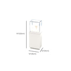 White Finished Trendy Style Glass Flooring Display Stand with 1 Shelf